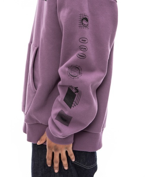 RVCA(ルーカ)の「RVCA メンズ WHITE NOISE HOODIE パーカー【2022年秋冬モデル】/ルーカプルオーバーパーカー(パーカー・メンズ・ベージュ/パープル/ブラック・MEDIUM/SMALL/LARGE)」の12枚目の写真