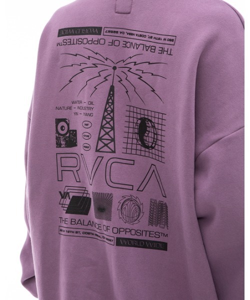 RVCA(ルーカ)の「RVCA メンズ WHITE NOISE HOODIE パーカー【2022年秋冬モデル】/ルーカプルオーバーパーカー(パーカー・メンズ・ベージュ/パープル/ブラック・MEDIUM/SMALL/LARGE)」の15枚目の写真