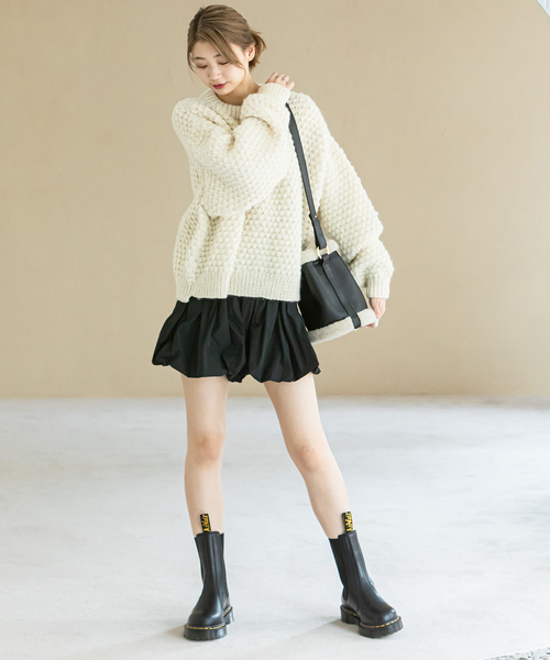 U by SPICK&SPAN SELECT(ユーバイスピックアンドスパンセレクト)の「【NEPAL HAND KNIT/ネパールハンドニット】別注 クロップド プルオーバー(ニット/セーター・レディース・ホワイト/ブラック系その他・FREE)」の13枚目の写真