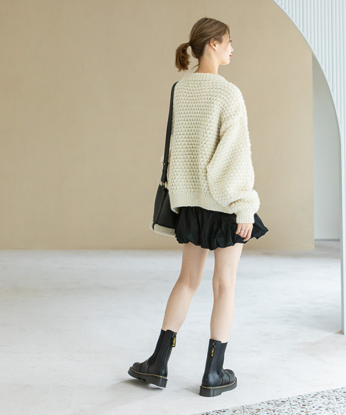 U by SPICK&SPAN SELECT(ユーバイスピックアンドスパンセレクト)の「【NEPAL HAND KNIT/ネパールハンドニット】別注 クロップド プルオーバー(ニット/セーター・レディース・ホワイト/ブラック系その他・FREE)」の15枚目の写真
