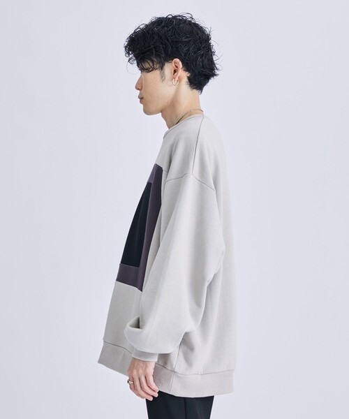 SHAREEF（シャリーフ）の「STUDIOUS別注 SQUARE SWEAT（スウェット・メンズ・ブラック/ホワイト・2/1）」の13枚目の写真