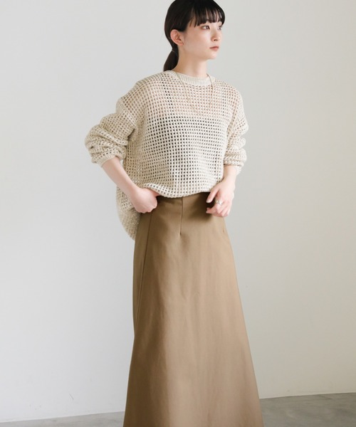 select MOCA(セレクトモカ)の「ロングセミフレアスカート(スカート・レディース・アイボリー/ブラック/アッシュブラウン・SMALL/MEDIUM)」の15枚目の写真