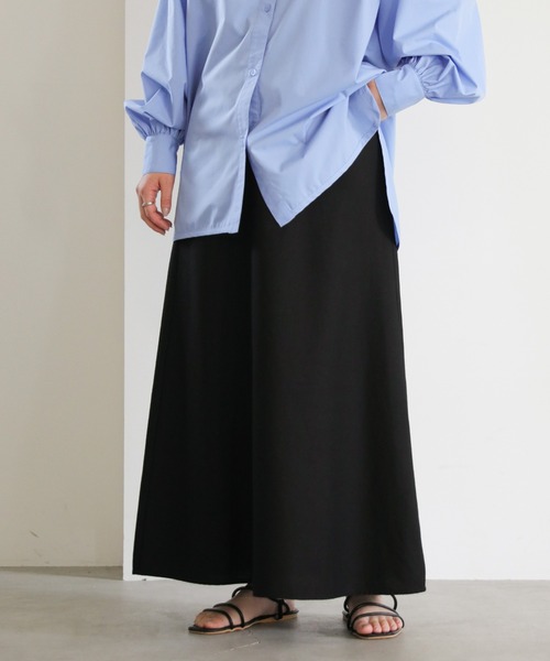 select MOCA(セレクトモカ)の「ロングセミフレアスカート(スカート・レディース・アイボリー/ブラック/アッシュブラウン・SMALL/MEDIUM)」の20枚目の写真