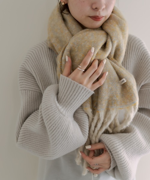 mystic(ミスティック)の「MIX BIGストール(マフラー・レディース・イエロー/パープル・ONE SIZE)」の6枚目の写真