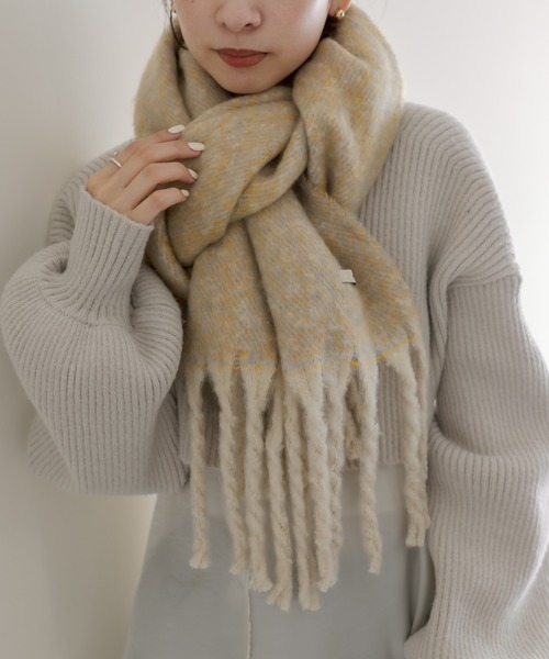 mystic(ミスティック)の「MIX BIGストール(マフラー・レディース・イエロー/パープル・ONE SIZE)」の8枚目の写真