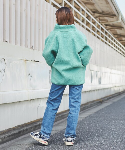 coen（コーエン）の「ボアブルゾン（ブルゾン・レディース・オフホワイト/グレー/ライム・M/L）」の14枚目の写真