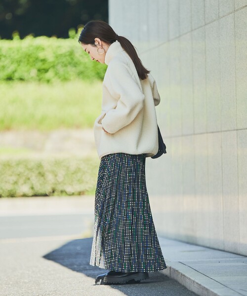 coen（コーエン）の「ボアブルゾン（ブルゾン・レディース・オフホワイト/グレー/ライム・M/L）」の22枚目の写真