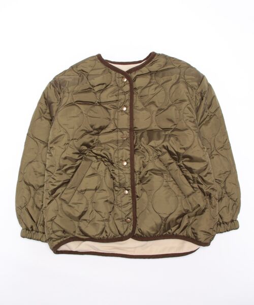 Samansa Mos2（サマンサ モスモス）の「リバーシブルフリースブルゾン（ブルゾン・レディース・ベージュ/カーキ/チャコール/キナリ・ﾌﾘ-）」の4枚目の写真