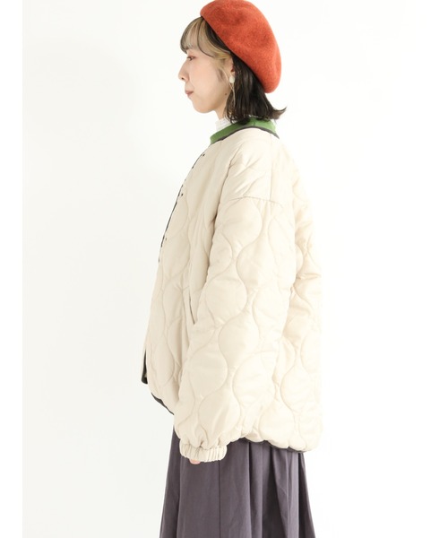 Samansa Mos2（サマンサ モスモス）の「リバーシブルフリースブルゾン（ブルゾン・レディース・ベージュ/カーキ/チャコール/キナリ・ﾌﾘ-）」の18枚目の写真