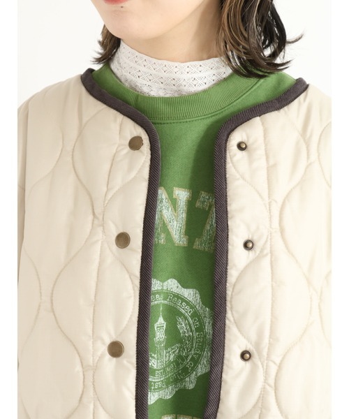 Samansa Mos2（サマンサ モスモス）の「リバーシブルフリースブルゾン（ブルゾン・レディース・ベージュ/カーキ/チャコール/キナリ・ﾌﾘ-）」の7枚目の写真