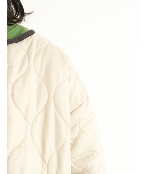 Samansa Mos2（サマンサ モスモス）の「リバーシブルフリースブルゾン（ブルゾン・レディース・ベージュ/カーキ/チャコール/キナリ・ﾌﾘ-）」の5枚目の写真