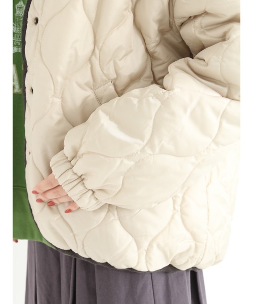 Samansa Mos2（サマンサ モスモス）の「リバーシブルフリースブルゾン（ブルゾン・レディース・ベージュ/カーキ/チャコール/キナリ・ﾌﾘ-）」の21枚目の写真