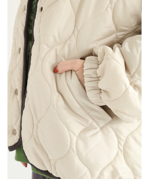 Samansa Mos2（サマンサ モスモス）の「リバーシブルフリースブルゾン（ブルゾン・レディース・ベージュ/カーキ/チャコール/キナリ・ﾌﾘ-）」の13枚目の写真