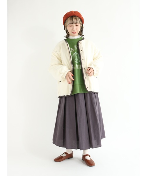 Samansa Mos2（サマンサ モスモス）の「リバーシブルフリースブルゾン（ブルゾン・レディース・ベージュ/カーキ/チャコール/キナリ・ﾌﾘ-）」の19枚目の写真