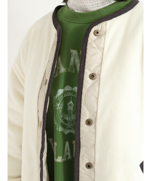 Samansa Mos2（サマンサ モスモス）の「リバーシブルフリースブルゾン（ブルゾン・レディース・ベージュ/カーキ/チャコール/キナリ・ﾌﾘ-）」の8枚目の写真