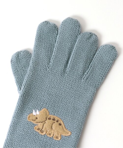 apres les cours（アプレレクール）の「星・きょうりゅうモチーフ手袋（手袋・キッズ・ブルー/チャコール・120/95）」の5枚目の写真