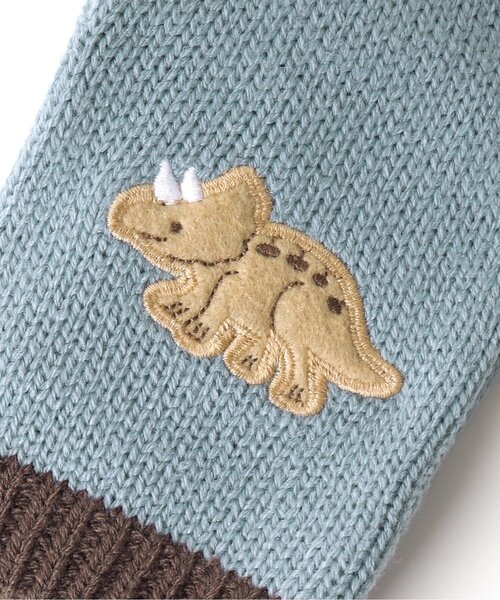 apres les cours（アプレレクール）の「星・きょうりゅうモチーフ手袋（手袋・キッズ・ブルー/チャコール・120/95）」の6枚目の写真