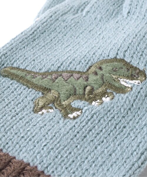 apres les cours（アプレレクール）の「星・きょうりゅうモチーフ手袋（手袋・キッズ・ブルー/チャコール・120/95）」の7枚目の写真