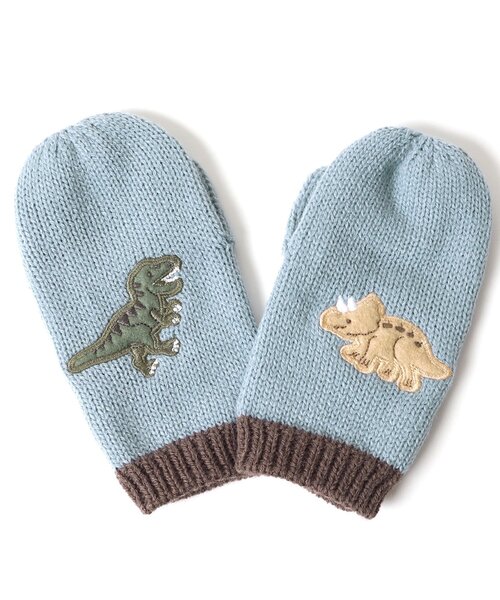 apres les cours（アプレレクール）の「星・きょうりゅうモチーフ手袋（手袋・キッズ・ブルー/チャコール・120/95）」の8枚目の写真