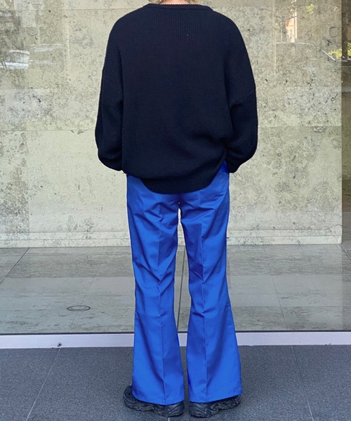 kutir（クティール）の「ワイドフレアパンツ（スラックス・メンズ・ブルー/ブラック・SMALL/MEDIUM/LARGE）」の14枚目の写真