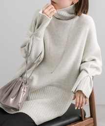 mystic | BACKスリットタートルニット(ニット/セーター)