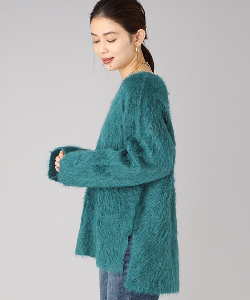 【TORRAZZODONNA】リバーシブルフェザーヤーンVネックトップス