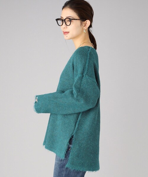 【TORRAZZODONNA】リバーシブルフェザーヤーンVネックトップス