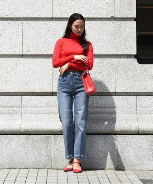 JENNE(ジェンヌ)の「センタープレス JENNEデニムパンツ(デニムパンツ・レディース・ブルー・SMALL/MEDIUM/LARGE/X-SMALL)」の6枚目の写真