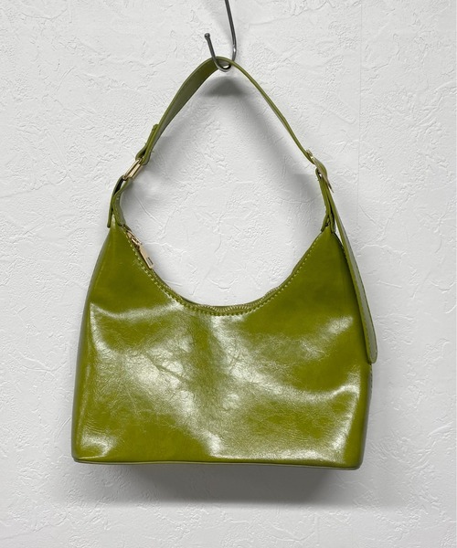 LVEU.（ラブユ.）の「【ZOZOTOWN限定】Enamel hand bag / エナメルハンドバッグ（ハンドバッグ・レディース・ライトグリーン/ブラック・FREE）」の5枚目の写真