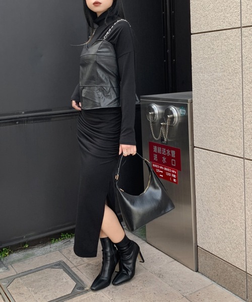 LVEU.（ラブユ.）の「【ZOZOTOWN限定】Enamel hand bag / エナメルハンドバッグ（ハンドバッグ・レディース・ライトグリーン/ブラック・FREE）」の10枚目の写真