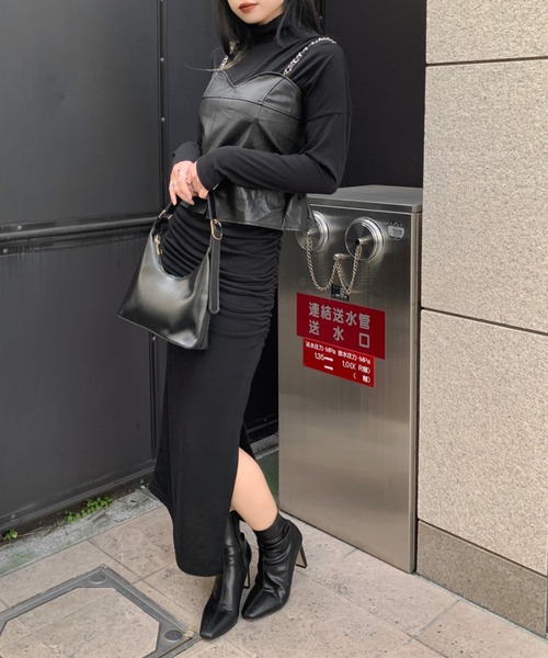LVEU.（ラブユ.）の「【ZOZOTOWN限定】Enamel hand bag / エナメルハンドバッグ（ハンドバッグ・レディース・ライトグリーン/ブラック・FREE）」の11枚目の写真