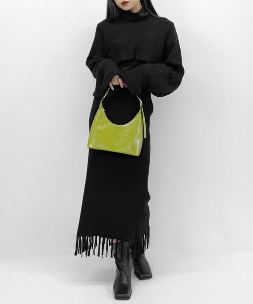LVEU.（ラブユ.）の「【ZOZOTOWN限定】Enamel hand bag / エナメルハンドバッグ（ハンドバッグ・レディース・ライトグリーン/ブラック・FREE）」の17枚目の写真