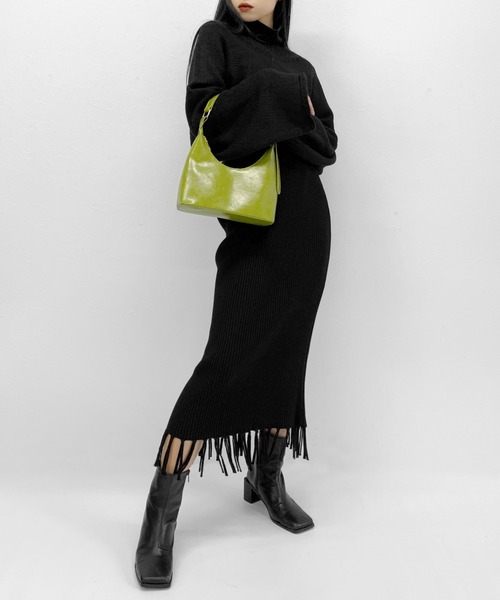 LVEU.（ラブユ.）の「【ZOZOTOWN限定】Enamel hand bag / エナメルハンドバッグ（ハンドバッグ・レディース・ライトグリーン/ブラック・FREE）」の19枚目の写真