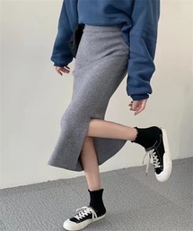 2WAYスリットニットスカート