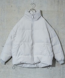 【i】ポリストレッチ ビックシルエット パテッド ショートブルゾン