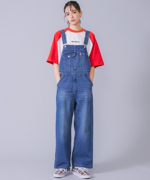 MILKFED.(ミルクフェド)の「DENIM OVERALLS(サロペット/オーバーオール・レディース・オフホワイト/ブラック/ライトインディゴブルー・S/M)」の3枚目の写真