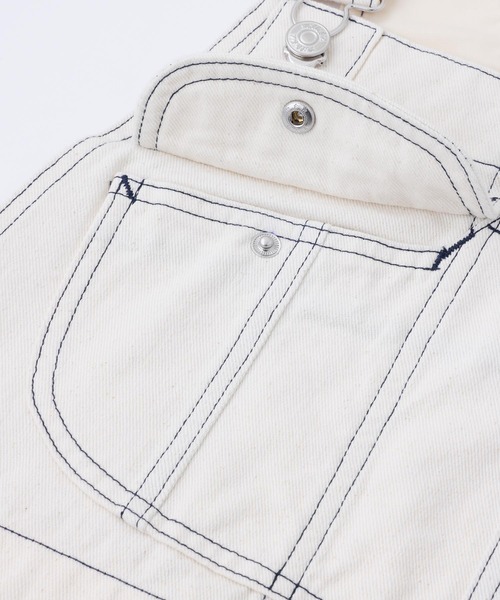 MILKFED.(ミルクフェド)の「DENIM OVERALLS(サロペット/オーバーオール・レディース・オフホワイト/ブラック/ライトインディゴブルー・S/M)」の12枚目の写真