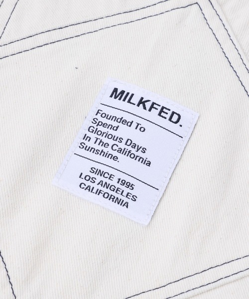 MILKFED.(ミルクフェド)の「DENIM OVERALLS(サロペット/オーバーオール・レディース・オフホワイト/ブラック/ライトインディゴブルー・S/M)」の6枚目の写真