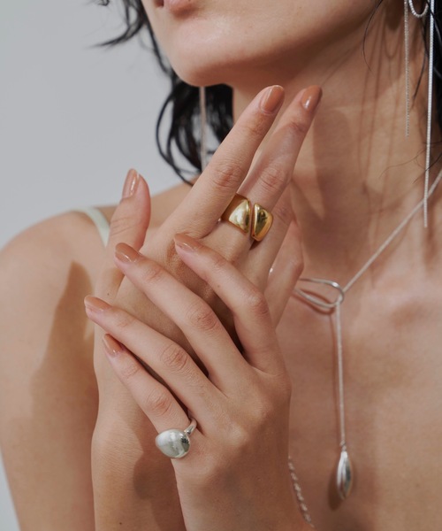 【セール】【金属アレルギー対応】Soil volume ring （ボリュームリング）/ニッケルフリーメッキ（リング）｜loni（ロニ）