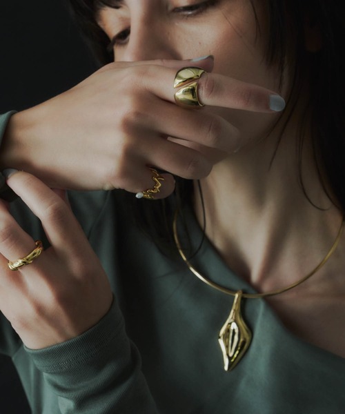 【セール】【金属アレルギー対応】Soil volume ring （ボリュームリング）/ニッケルフリーメッキ（リング）｜loni（ロニ）