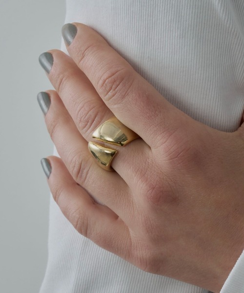 【セール】【金属アレルギー対応】Soil volume ring （ボリュームリング）/ニッケルフリーメッキ（リング）｜loni（ロニ）