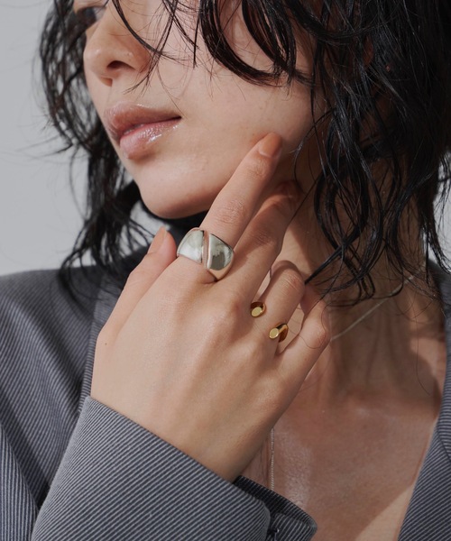 【セール】【金属アレルギー対応】Soil volume ring （ボリュームリング）/ニッケルフリーメッキ（リング）｜loni（ロニ）