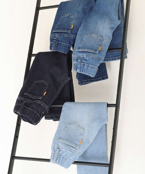 devirock（デビロック）の「楽デニム ストレートパンツ（デニムパンツ・キッズ・ブルー系その他/ネイビー/サックスブルー/ワンウォッシュ・100cm/110cm/120cm/130cm/140cm/150cm/160cm）」の17枚目の写真