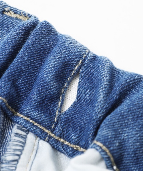 devirock（デビロック）の「楽デニム ストレートパンツ（デニムパンツ・キッズ・ブルー系その他/ネイビー/サックスブルー/ワンウォッシュ・100cm/110cm/120cm/130cm/140cm/150cm/160cm）」の13枚目の写真