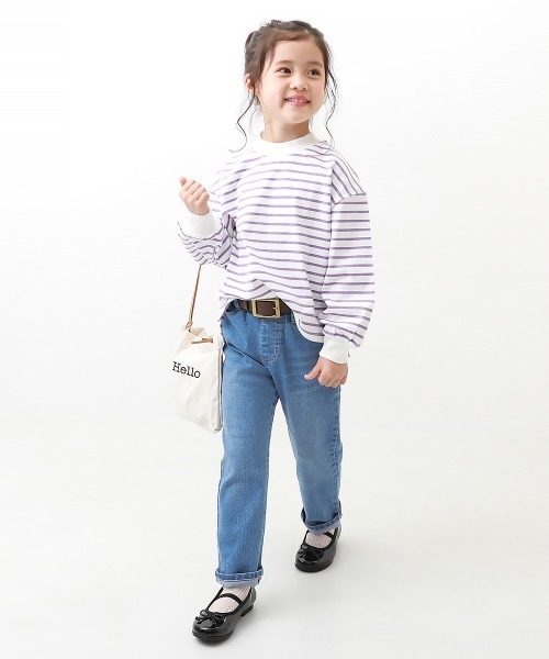 devirock（デビロック）の「楽デニム ストレートパンツ（デニムパンツ・キッズ・ブルー系その他/ネイビー/サックスブルー/ワンウォッシュ・100cm/110cm/120cm/130cm/140cm/150cm/160cm）」の7枚目の写真