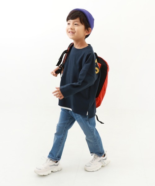 devirock（デビロック）の「楽デニム ストレートパンツ（デニムパンツ・キッズ・ブルー系その他/ネイビー/サックスブルー/ワンウォッシュ・100cm/110cm/120cm/130cm/140cm/150cm/160cm）」の19枚目の写真