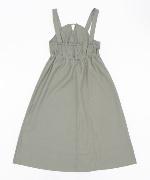 ehka sopo(エヘカソポ)の「フロントデザインジャンパースカート(ジャンパースカート・レディース・チャコール/ベージュ/ミント・フリ-)」の10枚目の写真