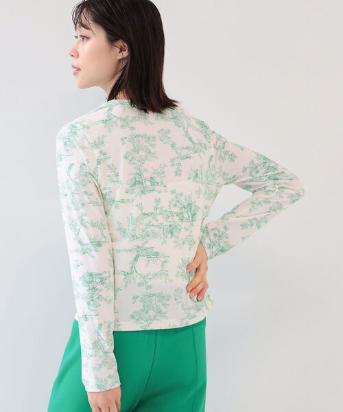 Ray BEAMS（レイビームス）の「Ray BEAMS / トワルド ジュイ プリント クルーネック Tシャツ（Tシャツ/カットソー・レディース・ケリー/ロイヤルブルー・ONE SIZE）」の7枚目の写真