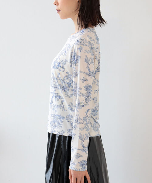 Ray BEAMS（レイビームス）の「Ray BEAMS / トワルド ジュイ プリント クルーネック Tシャツ（Tシャツ/カットソー・レディース・ケリー/ロイヤルブルー・ONE SIZE）」の12枚目の写真