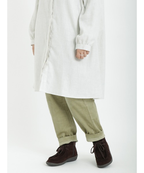 Samansa Mos2(サマンサ モスモス)の「太コーデュロイテーパードパンツ(その他パンツ・レディース・オフホワイト/グレー/ベージュ/オレンジ/グリーン・フリ-)」の5枚目の写真